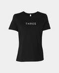 Three Women’s Relaxed Black Jersey Tee