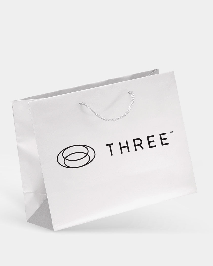 THREE White Large Bag (pack of 5)