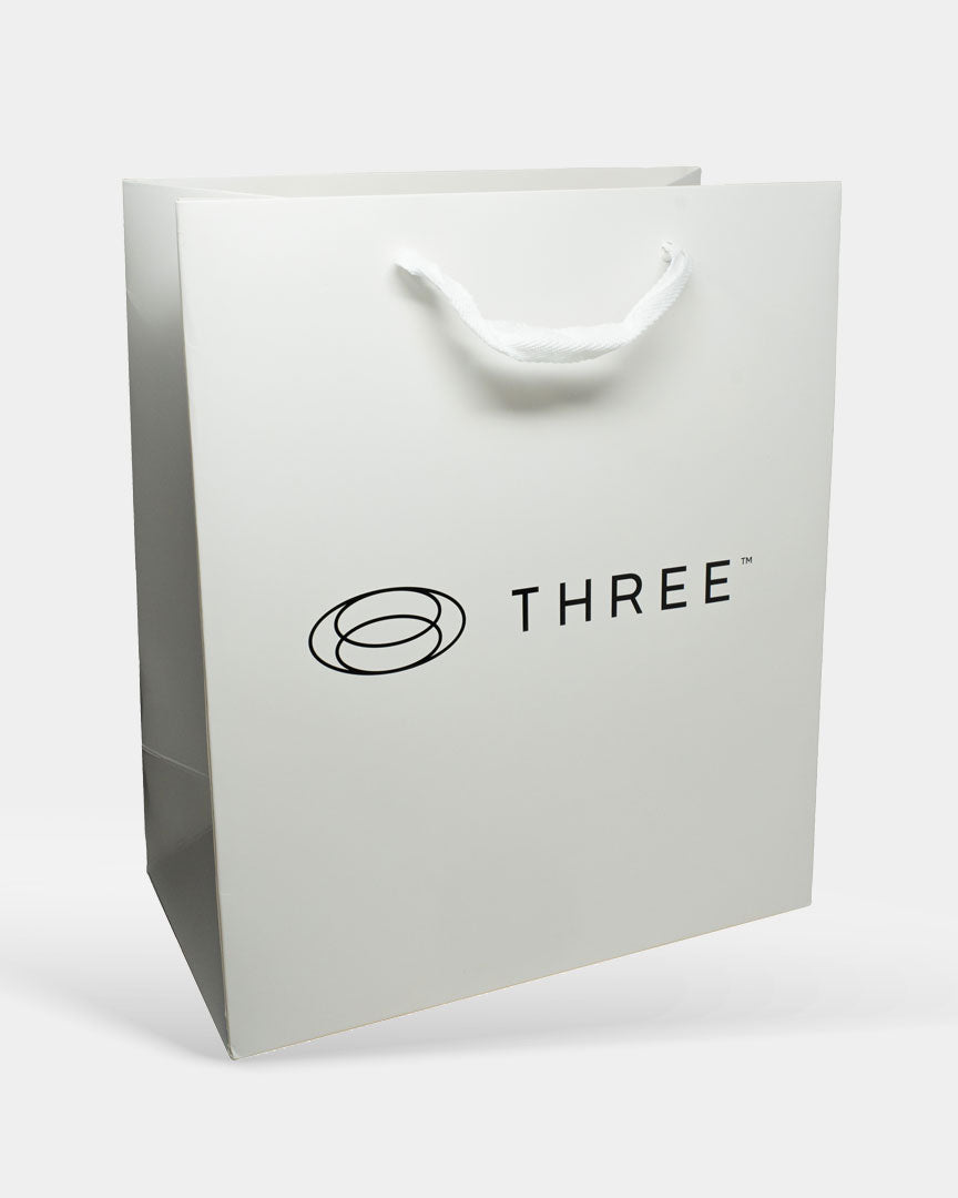 THREE White Tall Bag (pack of 5)