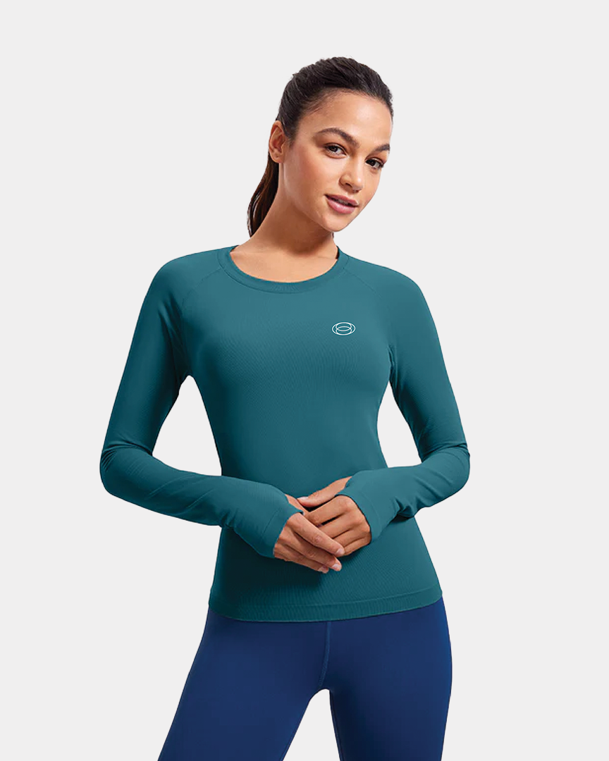 Seamless Long Sleeves with Thumbholes Shirts
