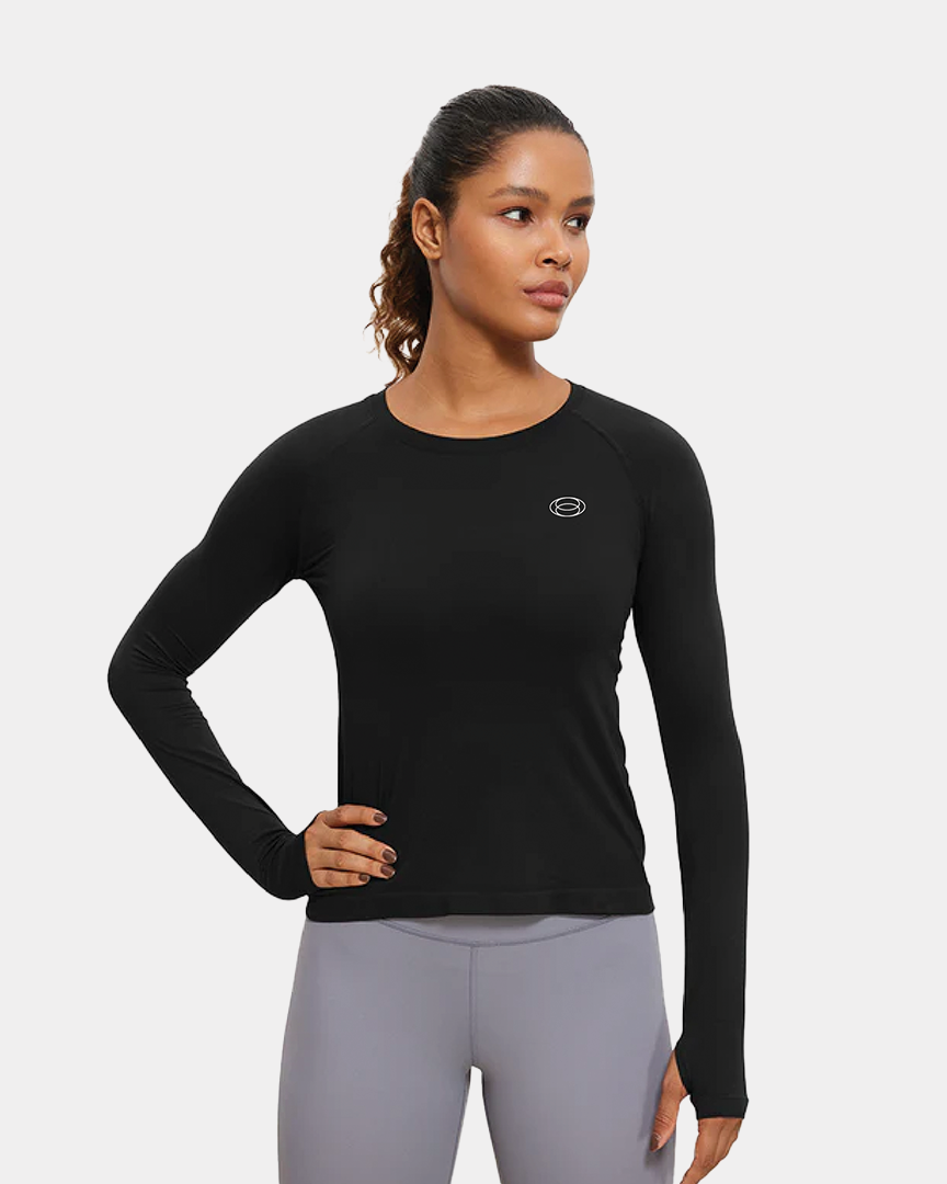 Seamless Long Sleeves with Thumbholes Shirts