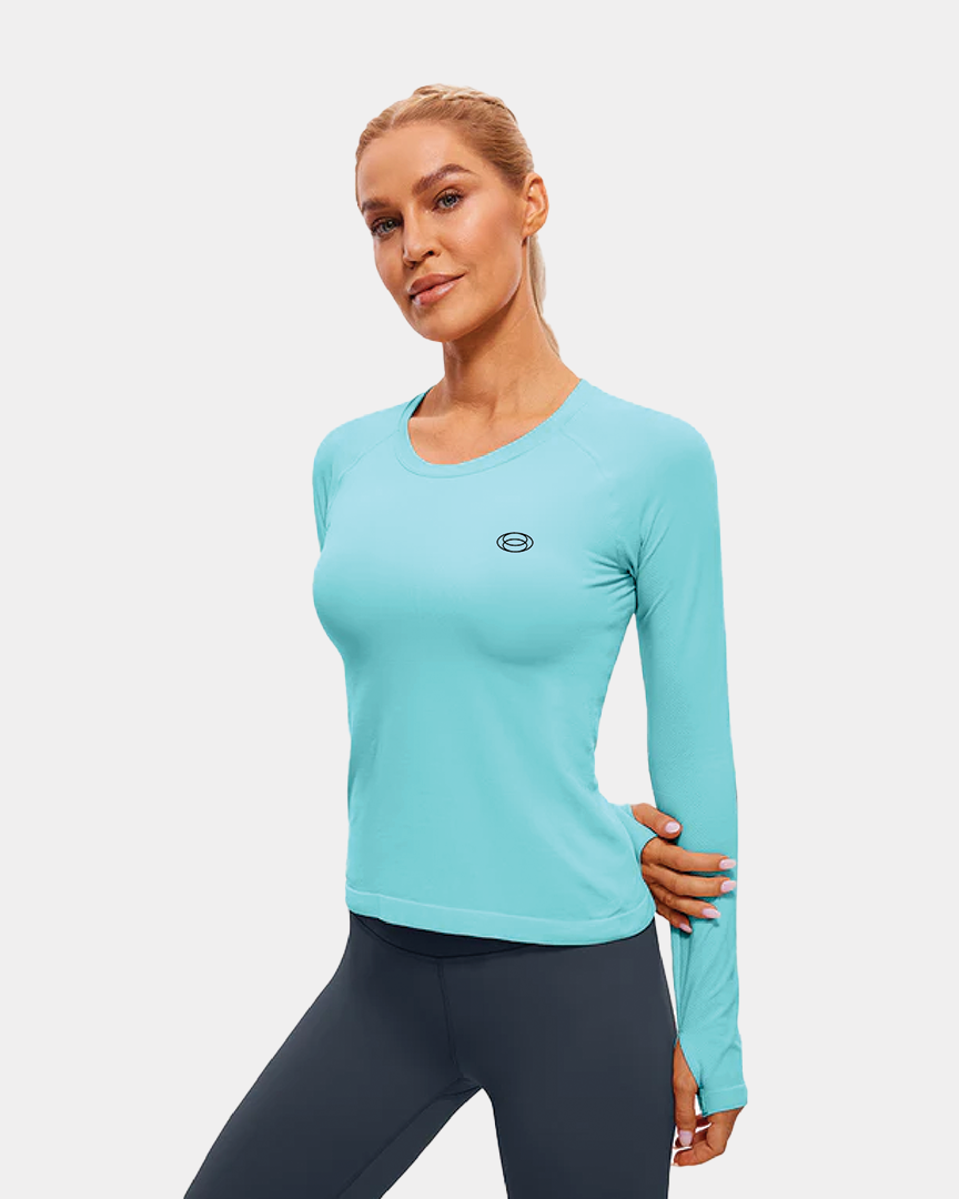 Seamless Long Sleeves with Thumbholes Shirts